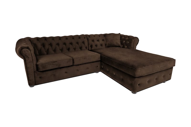 Chesterfield Kristin Bäddsoffa m. Divan - Vintage Brun - Bäddsoffa - Bäddsoffa divan