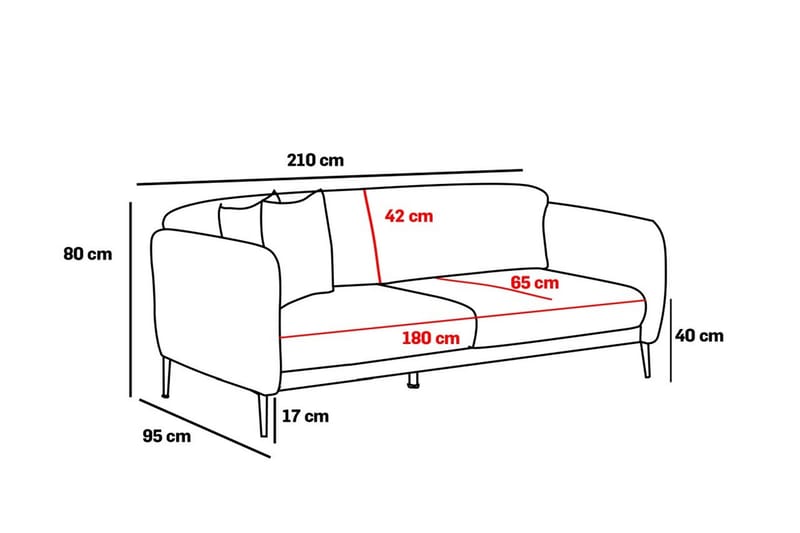 Devika Bäddsoffa 3-sits - Grå - Bäddsoffa - Bäddsoffa 3 sits