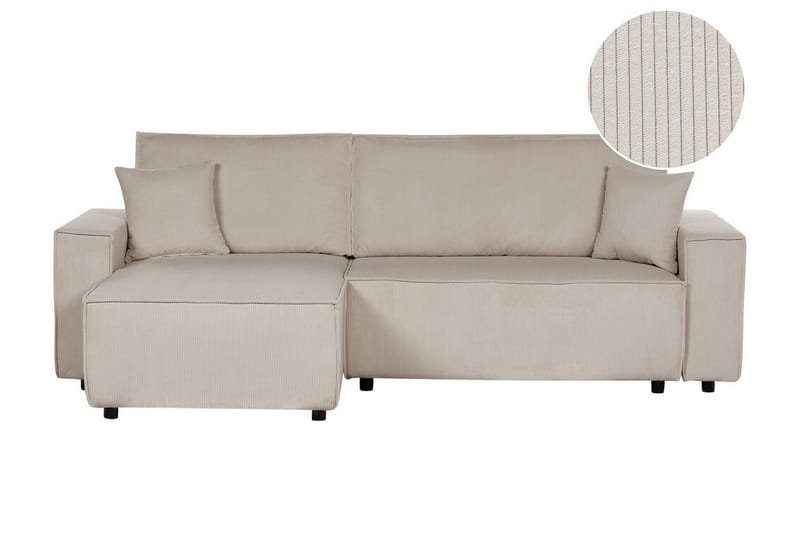 Dyshawn Hörnbäddsoffa 2-sits - Beige/Svart - Möbler - Soffa - Bäddsoffa