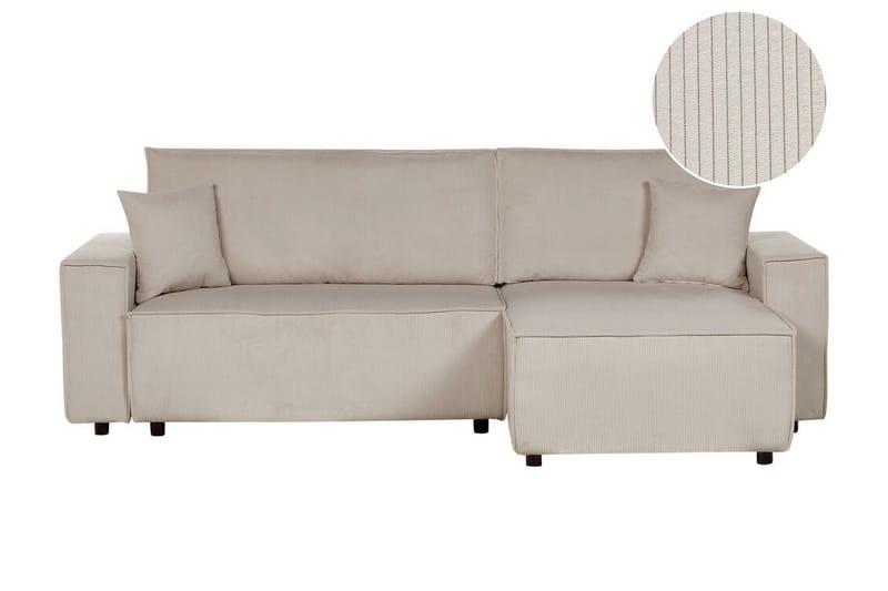 Dyshawn Hörnbäddsoffa 2-sits - Beige/Svart - Möbler - Soffa - Bäddsoffa