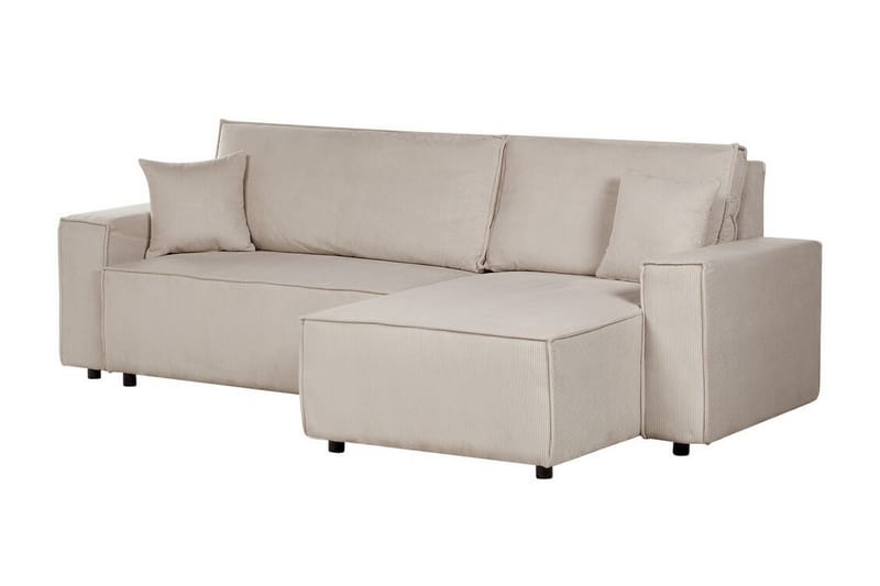 Dyshawn Hörnbäddsoffa 2-sits - Beige/Svart - Möbler - Soffa - Bäddsoffa