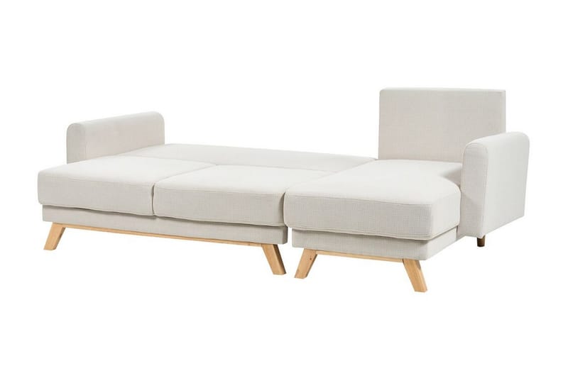 Faustin Hörnbäddsoffa 3-sits - Beige/Ljust trä - Möbler - Soffa - Bäddsoffa