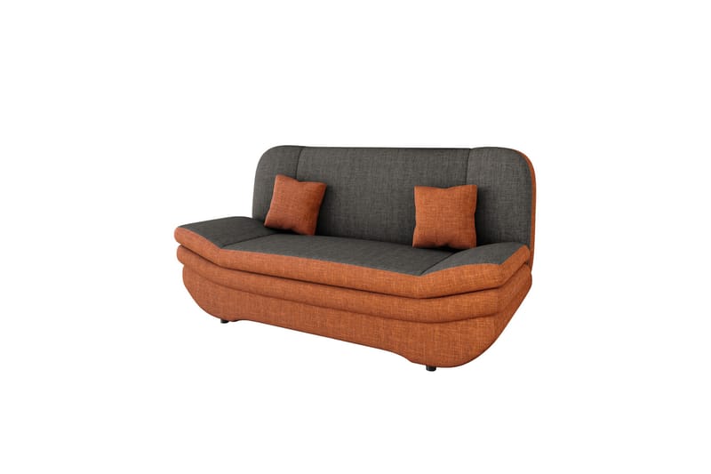 Figurelle Bäddsoffa 2-sits - Grå/Orange - Möbler - Soffa - Bäddsoffa