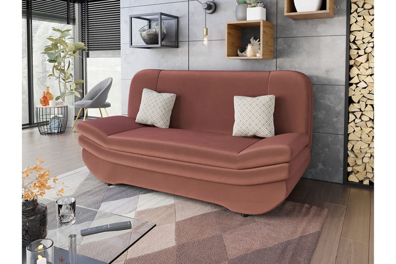 Figurelle Bäddsoffa 2-sits - Rosa/Beige - Möbler - Soffa - Bäddsoffa