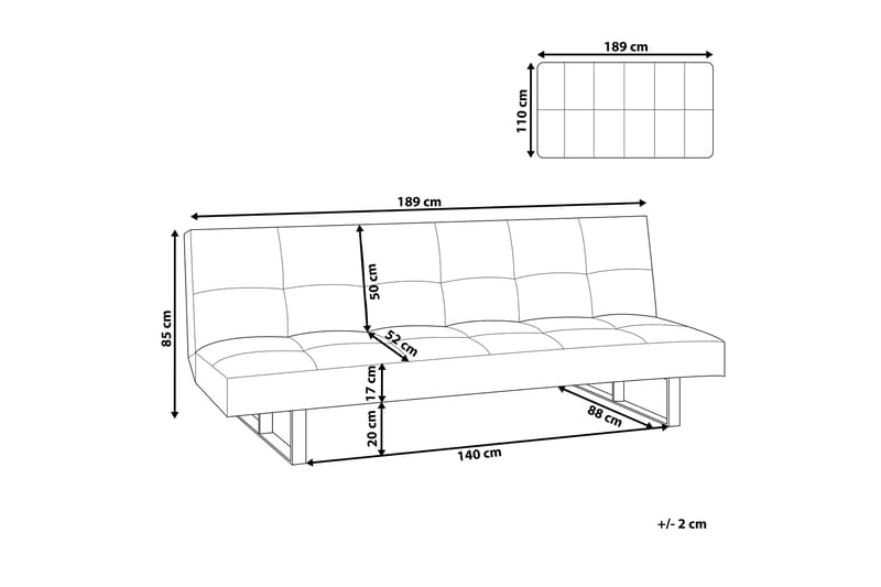 Filipov Bäddsoffa 3-sits - Beige - Möbler - Soffa - Bäddsoffa