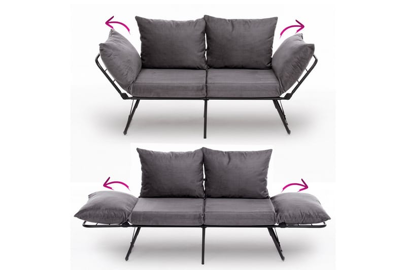 Giancarlo Bäddsoffa 2-sits - Grå - Möbler - Soffa - Bäddsoffa