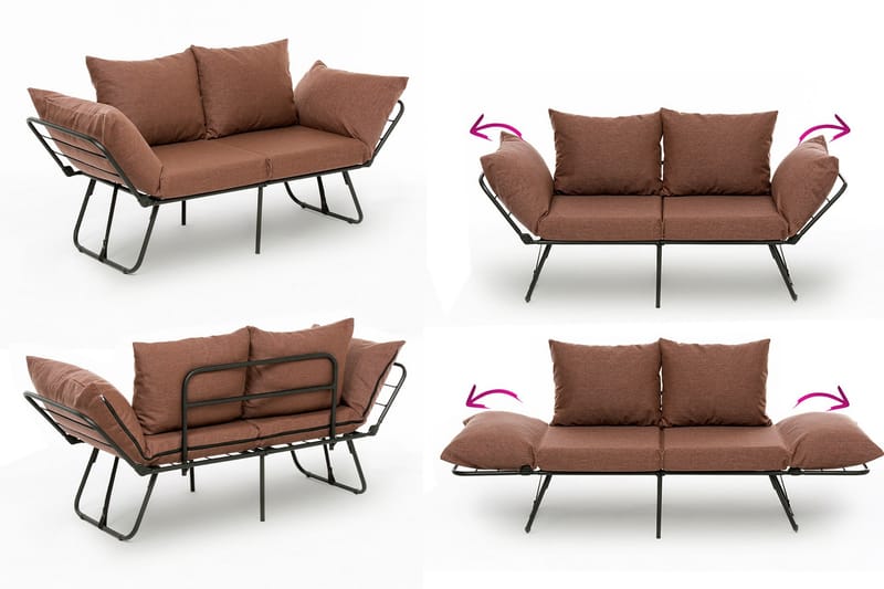 Giancarlo Bäddsoffa 2-sits - Ljusbrun - Möbler - Soffa - Bäddsoffa