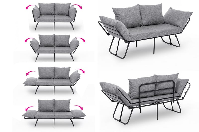 Giancarlo Bäddsoffa 2-sits - Ljusgrå - Möbler - Soffa - Bäddsoffa