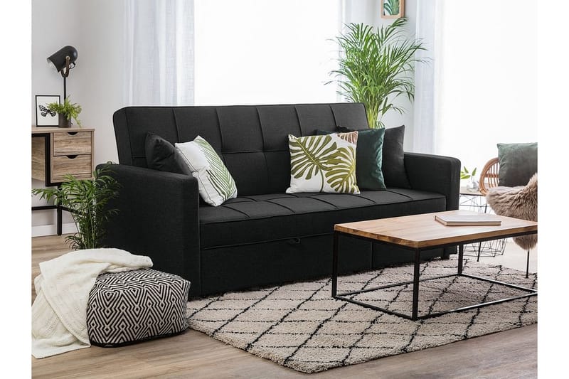 Glomma Bäddsoffa 207 cm - Svart - Bäddsoffa