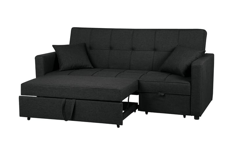 Glomma Bäddsoffa 207 cm - Svart - Bäddsoffa