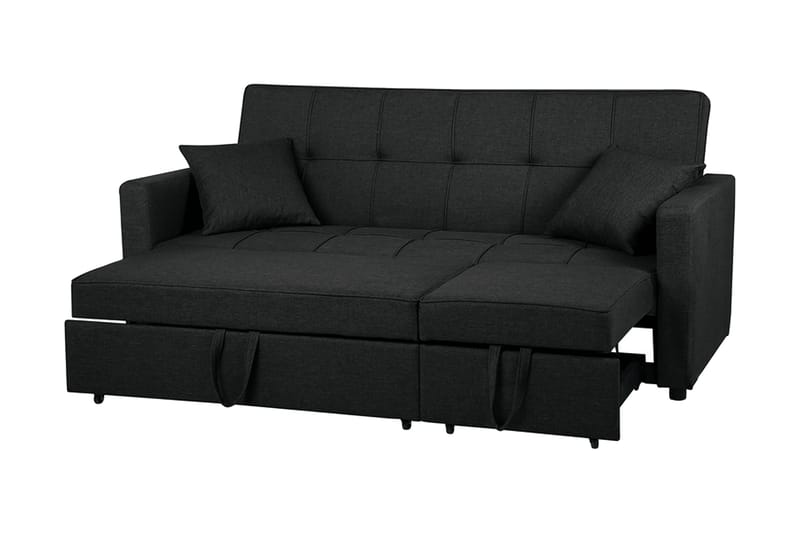 Glomma Bäddsoffa 207 cm - Svart - Bäddsoffa