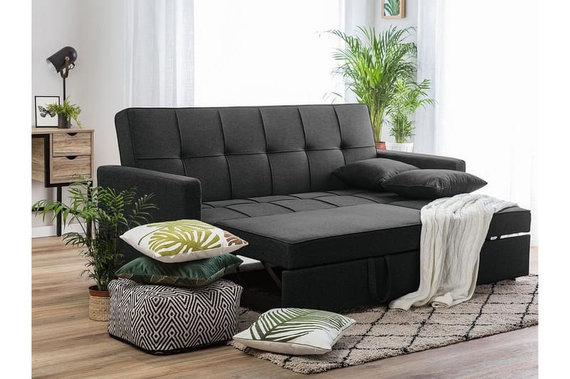 Glomma Bäddsoffa 207 cm - Svart - Bäddsoffa