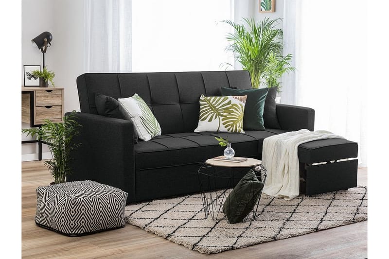 Glomma Bäddsoffa 207 cm - Svart - Bäddsoffa