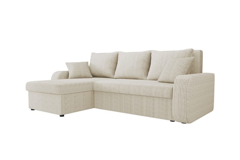 Kintore L soffa 3 sits Hörnbäddsoffa och Schäslong Vänster - Beige / Ljusbeige - Möbler - Soffa - Bäddsoffa