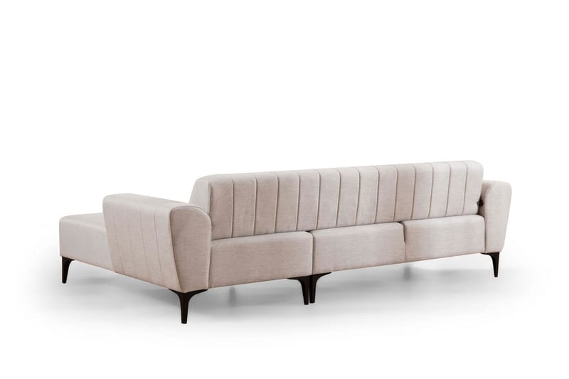 Lilesville Bäddsoffa med divan - Beige - Bäddsoffa - Hörnbäddsoffa