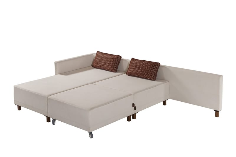 Matris 4-sits Bäddsoffa med Divan - Beige - Möbler - Soffa - Bäddsoffa