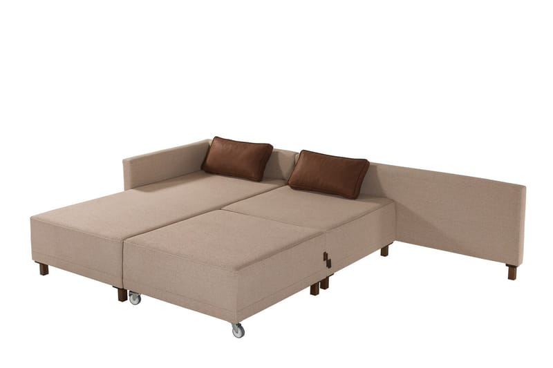 Matris 4-sits Bäddsoffa med Divan - Brun - Möbler - Soffa - Bäddsoffa