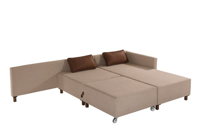 Matris 4-sits Bäddsoffa med Divan - Brun - Möbler - Soffa - Bäddsoffa