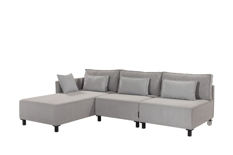 Matris 4-sits Bäddsoffa med Divan - Grå - Möbler - Soffa - Bäddsoffa