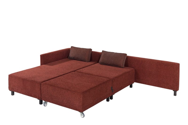 Matris 4-sits Bäddsoffa med Divan - Röd - Möbler - Soffa - Bäddsoffa