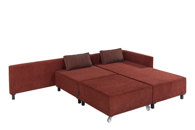 Matris 4-sits Bäddsoffa med Divan - Röd - Möbler - Soffa - Bäddsoffa