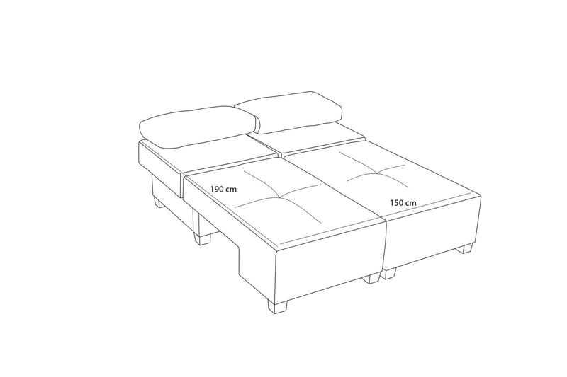 Perenna 3-sits Bäddsoffa - Antracit - Möbler - Soffa - Bäddsoffa