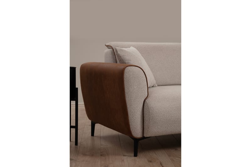 Rebelo Bäddsoffa med divan - Beige - Bäddsoffa - Hörnbäddsoffa