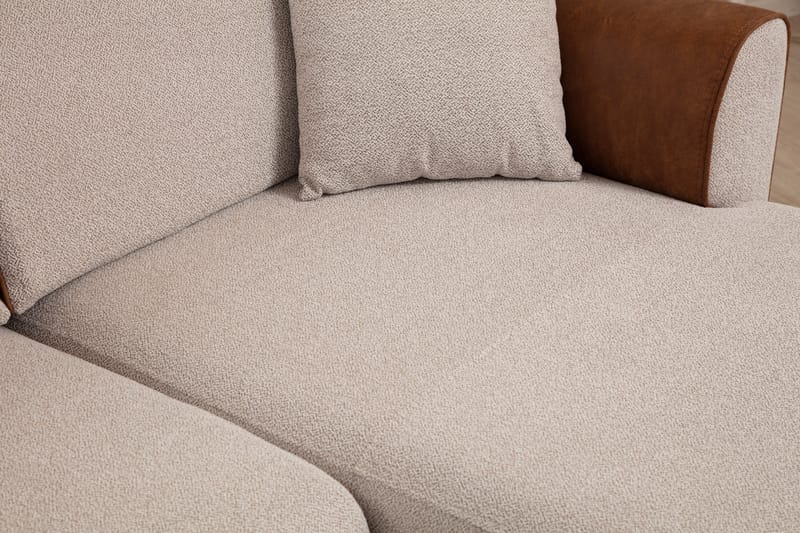 Rebelo Bäddsoffa med divan - Beige - Bäddsoffa - Hörnbäddsoffa