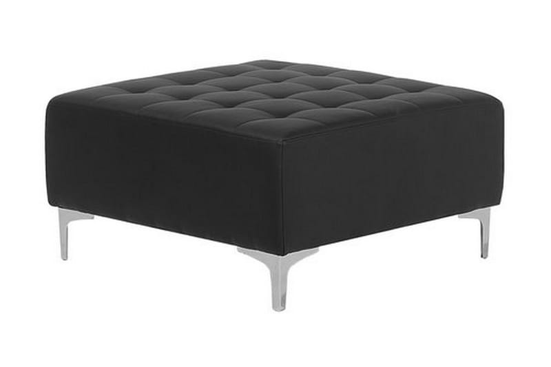 Toomey Hörnbäddsoffa Höger med Fotpall Konstläder - Svart - Bäddsoffa - Bäddsoffa divan