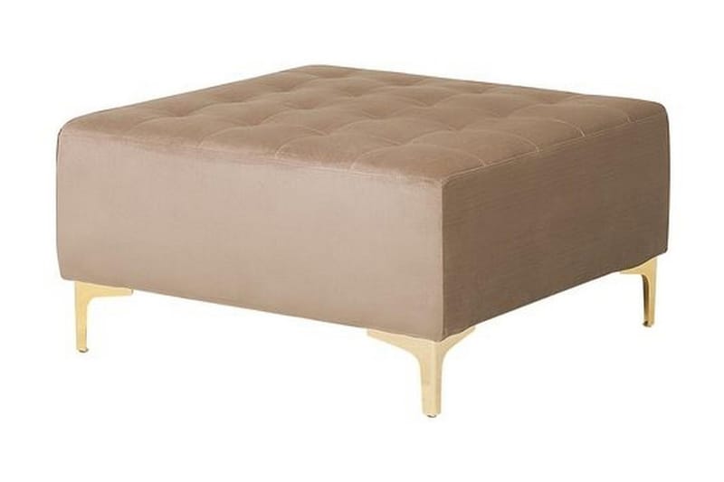 Toomey Hörnbäddsoffa Höger med Fotpall Sammet - Beige - Möbler - Soffa - Bäddsoffa