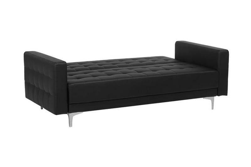 Toomey Soffa Konstläder - Svart - Bäddsoffa - Skinnsoffor - Bäddsoffa 3 sits