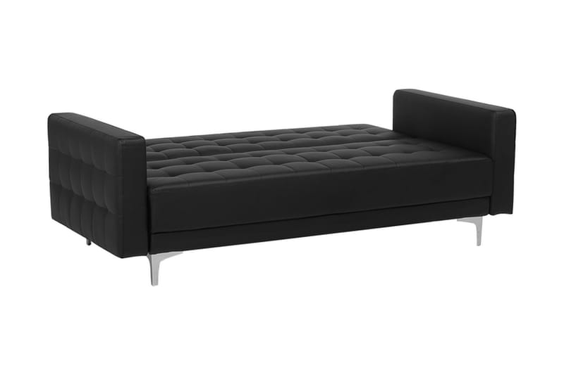 Toomey Soffa Konstläder - Svart - Bäddsoffa - Skinnsoffor - Bäddsoffa 3 sits