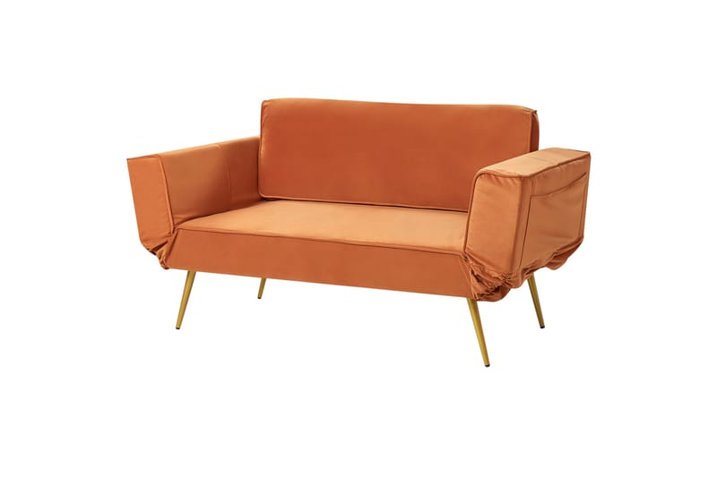 Touya Bäddsoffa 2-sits - Guld/Orange - Möbler - Soffa - Bäddsoffa