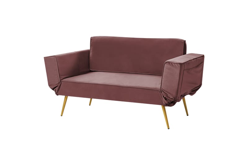 Touya Bäddsoffa 2-sits - Guld/Rosa - Möbler - Soffa - Bäddsoffa