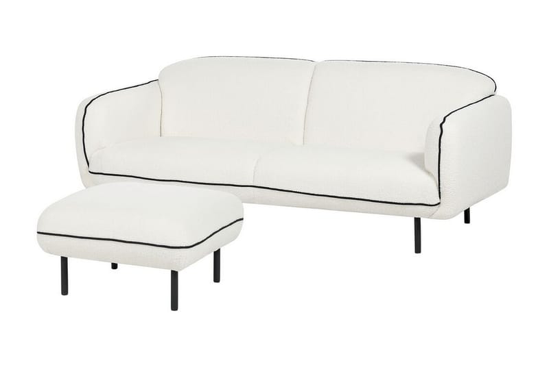 Balint Soffa 3-sits - Vit/Svart - Möbler - Soffa - 3 sits soffa