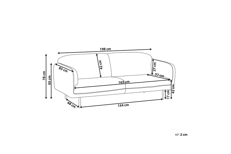 Balint Soffa 3-sits - Vit/Svart - Möbler - Soffa - 3 sits soffa