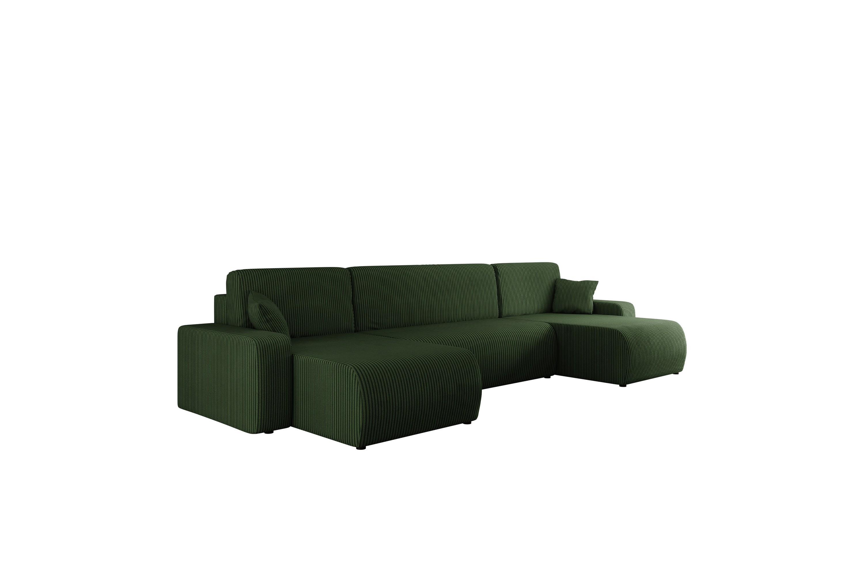 Barile Soffa Dubbeldivan 4-sits - Grön U-soffa