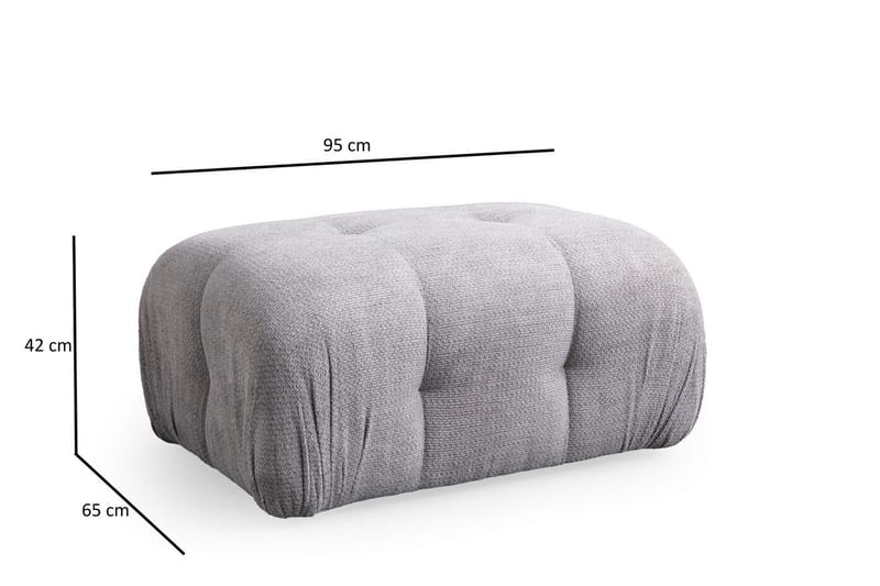 Bengul Soffa med Divan 2-sits - Ljusgrå - Möbler - Soffa - Divansoffor & schäslongsoffa