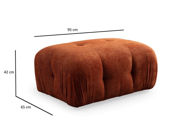 Bengul Soffa med Divan 2-sits - Orange - Möbler - Soffa - Divansoffor & schäslongsoffa