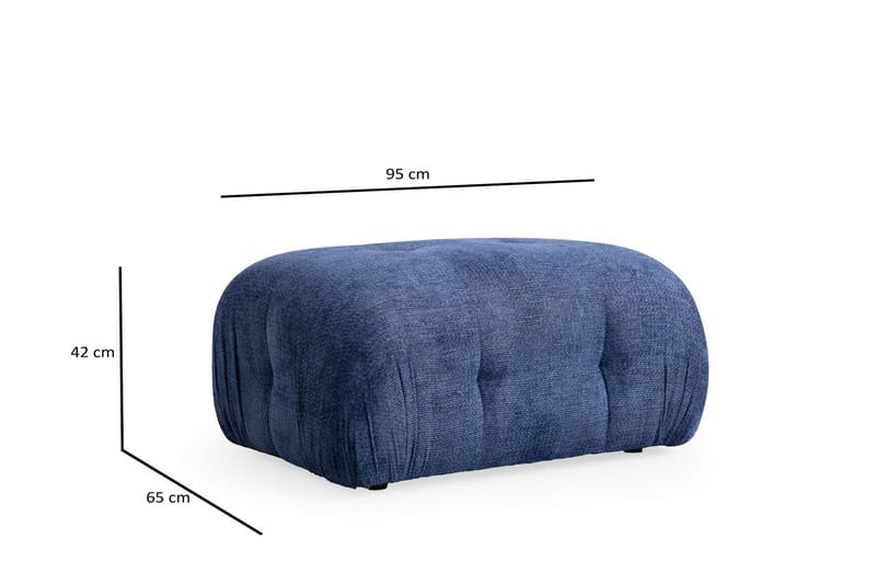 Bengul Soffa med Divan 3-sits - Blå - Möbler - Soffa - Divansoffor & schäslongsoffa