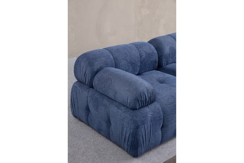 Bengul Soffa med Divan 3-sits - Blå - Möbler - Soffa - Divansoffor & schäslongsoffa