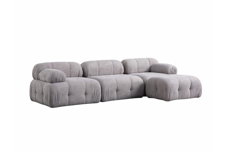 Bengul Soffa med Divan 3-sits - Ljusgrå - Möbler - Soffa - Divansoffor & schäslongsoffa