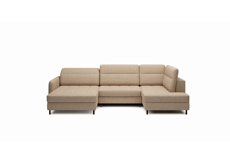 Berrto Soffa med Divan och Schäslong 5-sits - Beige - U-soffa