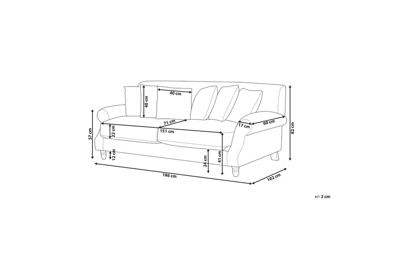 Bijan Soffa 2-sits - Grön/Mörkt trä - Möbler - Soffa - 2 sits soffa