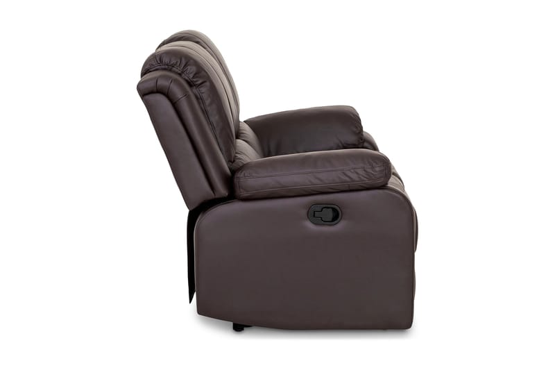 Norbo Liten Reclinersoffa 2-sits Konstläder - Fällbar soffa - Biosoffa - Brun - Möbler - Soffa - Biosoffa & reclinersoffa - 2 sits biosoffa & reclinersoffa