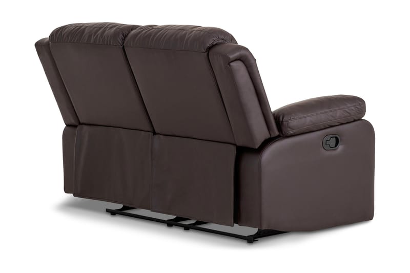 Norbo Liten Reclinersoffa 2-sits Konstläder - Fällbar soffa - Biosoffa - Brun - Möbler - Soffa - Biosoffa & reclinersoffa - 2 sits biosoffa & reclinersoffa