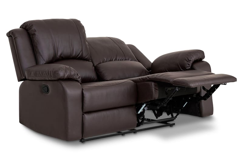 Norbo Liten Reclinersoffa 2-sits Konstläder - Fällbar soffa - Biosoffa - Brun - Möbler - Soffa - Biosoffa & reclinersoffa - 2 sits biosoffa & reclinersoffa