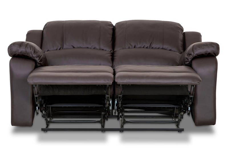 Norbo Liten Reclinersoffa 2-sits Konstläder - Fällbar soffa - Biosoffa - Brun - Möbler - Soffa - Biosoffa & reclinersoffa - 2 sits biosoffa & reclinersoffa