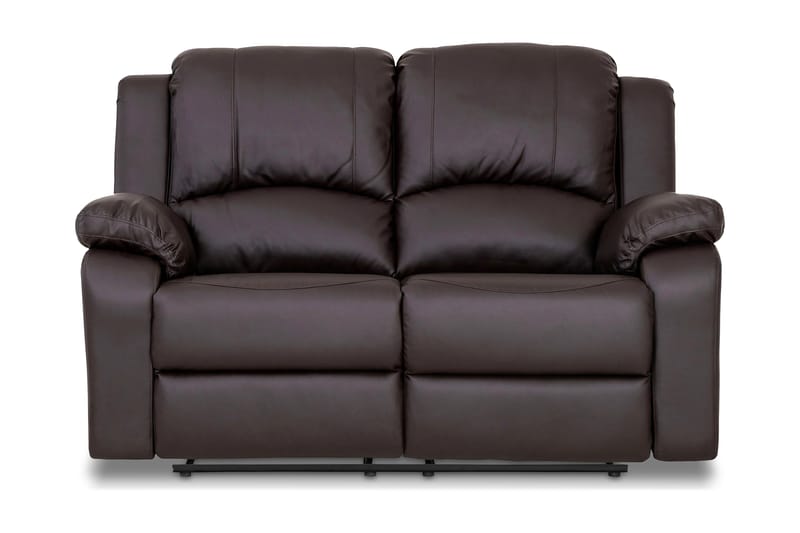 Norbo Liten Reclinersoffa 2-sits Konstläder - Fällbar soffa - Biosoffa - Brun - Möbler - Soffa - Biosoffa & reclinersoffa - 2 sits biosoffa & reclinersoffa