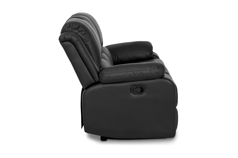 Norbo Skön Reclinersoffa 3 sits Konstläder - Fällbar soffa - Biosoffa - Svart - Möbler - Soffa - Biosoffa & reclinersoffa